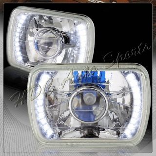   Chrome Housing LED Projector Headlight Lamps (Fits 1987 Ford Ranger