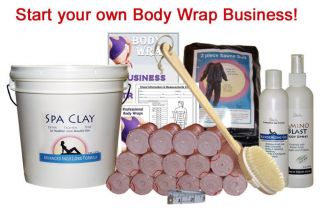 Work From Out of Your Home 1 Gal. Spa Clay Body Wrap Kit w/ 15 Wraps