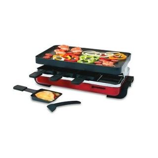 swissmar 8 person red classic raclette party grill one day