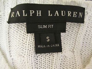 ralph lauren black label $ 629 s white cable knit cardigan sweater top