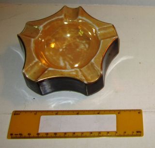   light gold/brown Pearlized porcelain ashtray; Bavaria Schuman;  770N
