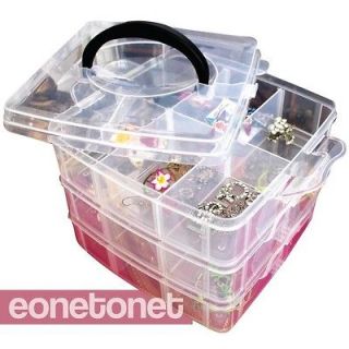 layer multi plastic storage box case w 18 compartment