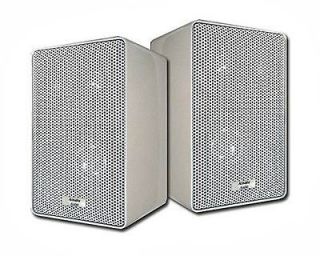 new 400 watt pair white surround sound theater speakers one
