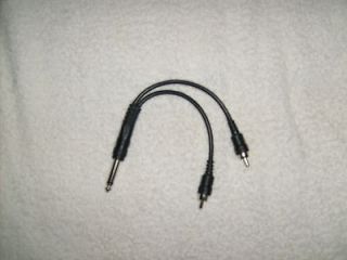 SPLITTER ADAPTER CABLE   1/4 MONO TO RCA (2) MALE CONNECTORS