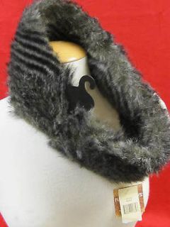New COLLECTION EIGHTEEN 18 Faux Fur Infinity Loop Scarf Circle Hat 