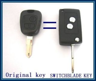 New Remote Folding Key Shell Case Flip For Peugeot 206 106 306 2 