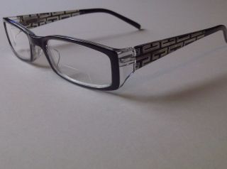 MENS STYLISH BIFOCAL READING GLASSES IN BLACK AND SILVER VARIOUS 