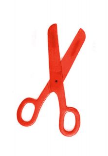 giant red clown scissors 15 5 plastic child safe time