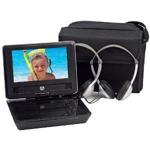 audiovox d710pk 7 lcd portable dvd with accessories time left