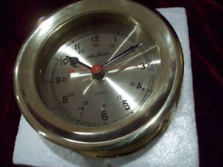 seth thomas charleston brass ship bell clock 5 inch time