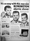 1954 remington electric shaver vintage ad 10x14 one day shipping