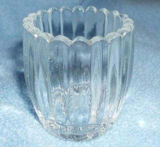 EAPG Bryce Higbee & Co 1890 1900 Clear Banded Barrel Toothpick Holder