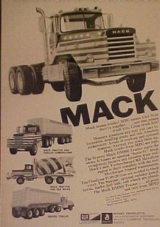 1971 Mack Truck~Rex Mixer~Tractor Combination Model Toy Car Kits Trade 