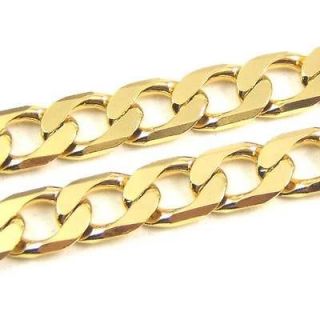 24 classic 18k yellow gold gep chain solid necklace gp