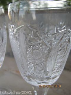 Vintage Brilliant Cut Crystal Wine, Sherry or Cordial Glassware
