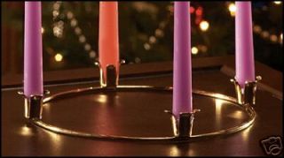 gold metal candle ring centerpiece advent wedding 11 time left