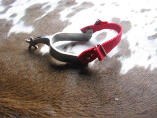 Brindle Beater Spur Straps Red Rodeo Equipment PBR Bullriding