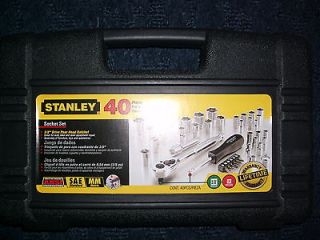 newly listed 40pc stanley socket set  20