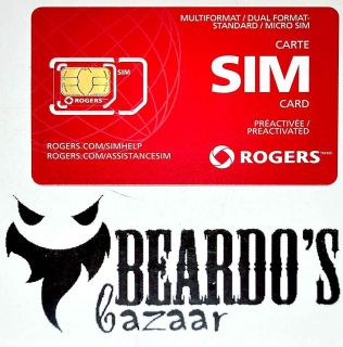 Rogers Micro SIM MicroSIM / SIM Dual Format Card Combo UNUSED Brand 
