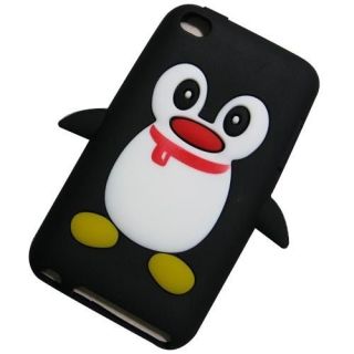 1pcs Cute Penguin Silicone Skin Case Cover For iPod Touch 4 4G 4th Gen 