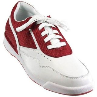 Rockport Mens Casual Shoes 7100 Low Prowalker White/Red Leather
