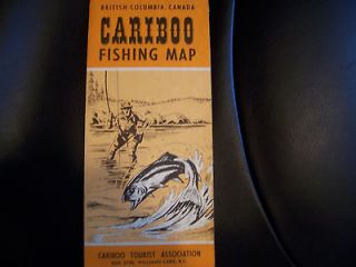 Newly listed Vintage Fishing Map Cariboo, British Columbia, Canada