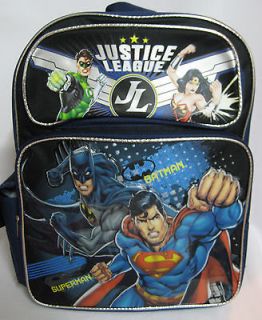 Warner Bros JUSTICE LEAGUE Batman Superman 16 Large School Backpack 