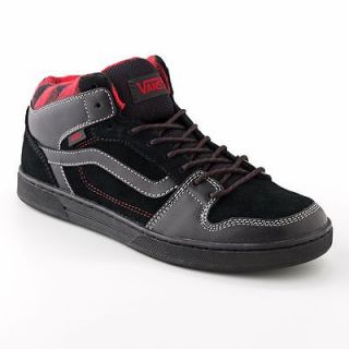 vans edgemont skateboard shoes size 12 black red