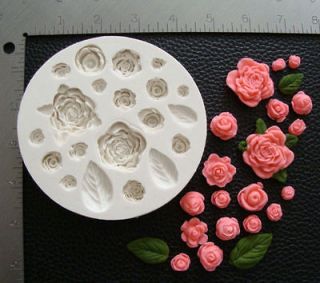 Fondant & Gumpaste Silicone Mold   Roses WR20    Made in USA