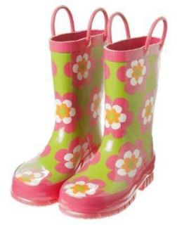   Gymboree GROWING FLOWERS Rubber Rain Boots Youth Sizes 9 10 11 12 13 1