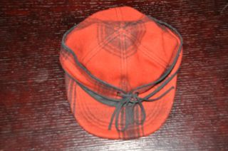 RUGBY By RALPH LAUREN VINTAGE HUNTING STYLE PLAID WOOL SKULL BALL CAP 
