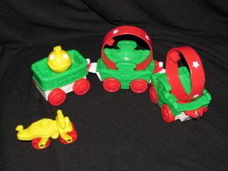 Fisher Price Little People CHRISTMAS TRAIN CARS + BIKE ★ Holiday 