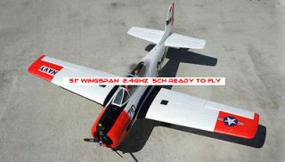 RC Airplane T28 Trojan NAVY 51WINGSPAN ETRACTS 5CH 2.4GHz Ready To 