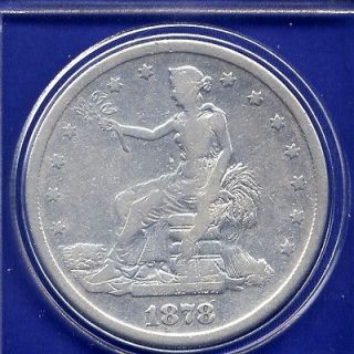 1878 S Trade Silver Dollar Rare Key Date Genuine San Francisco US Mint 