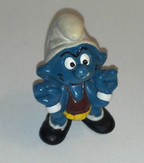   Schleich Weight Lifting Smurf Miniature Figurine Cartoon Character