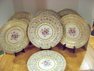 Translucent China Made In USA Dinner Plates 22 kt.Warranted Coin 
