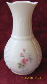 BLUSH PINK ROSE DONEGAL PARIAN CHINA 6.5 INCH  SIGNED MADE IN 