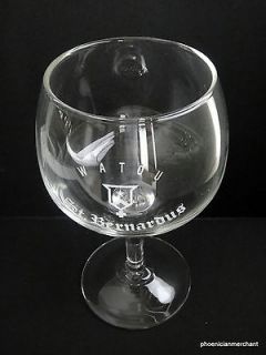 St.Bernardus Watou Belgium, White Logo Stemmed Abbey Goblet Beer Glass 
