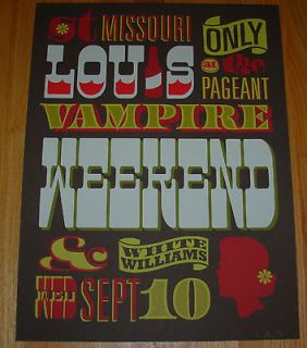 vampire weekend concert gig poster pageant st louis 9 10