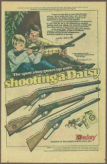 Print Ad   Daisy BB Guns 1977 comic advertisement, Johnny Unitas