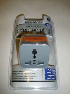 Samsonite Grounded Adapter Plug Hong Kong/UK/Ireland/Singapore   NEW 