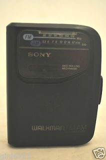 sony walkman fm am radio portable cassette player model wm