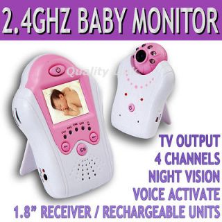 Color LCD Baby Monitor IR Night Video Camera Pink