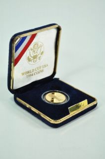 1994 $ 5 gold proof coin usa world cup soccer