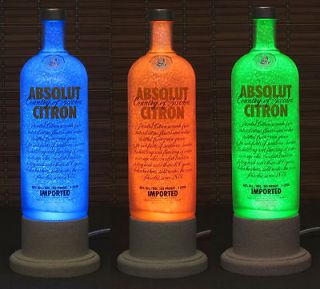 Absolut Citron Vodka Color Changing LED Remote Controlled Eco LED 