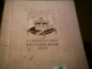 coronation souvenir book 1937  uk from united kingdom time