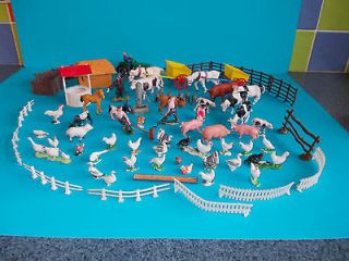VINTAGE LOT OF OVER 70 BRITAINS TAYLOR & OTHER FARM ANIMALS PEOPLE 