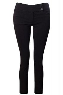 Sexy Miss Sassy 2 button Skinny black stretch hipster school Trousers 