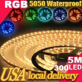 150/300 LED 5050/3528 RGB Strip Light WATERPROOF 24/44 Colors key IR 