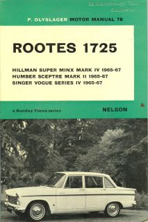 Hillman Super Minx, Humber Sceptre, Singer Vogue 1965 67 Olyslager 